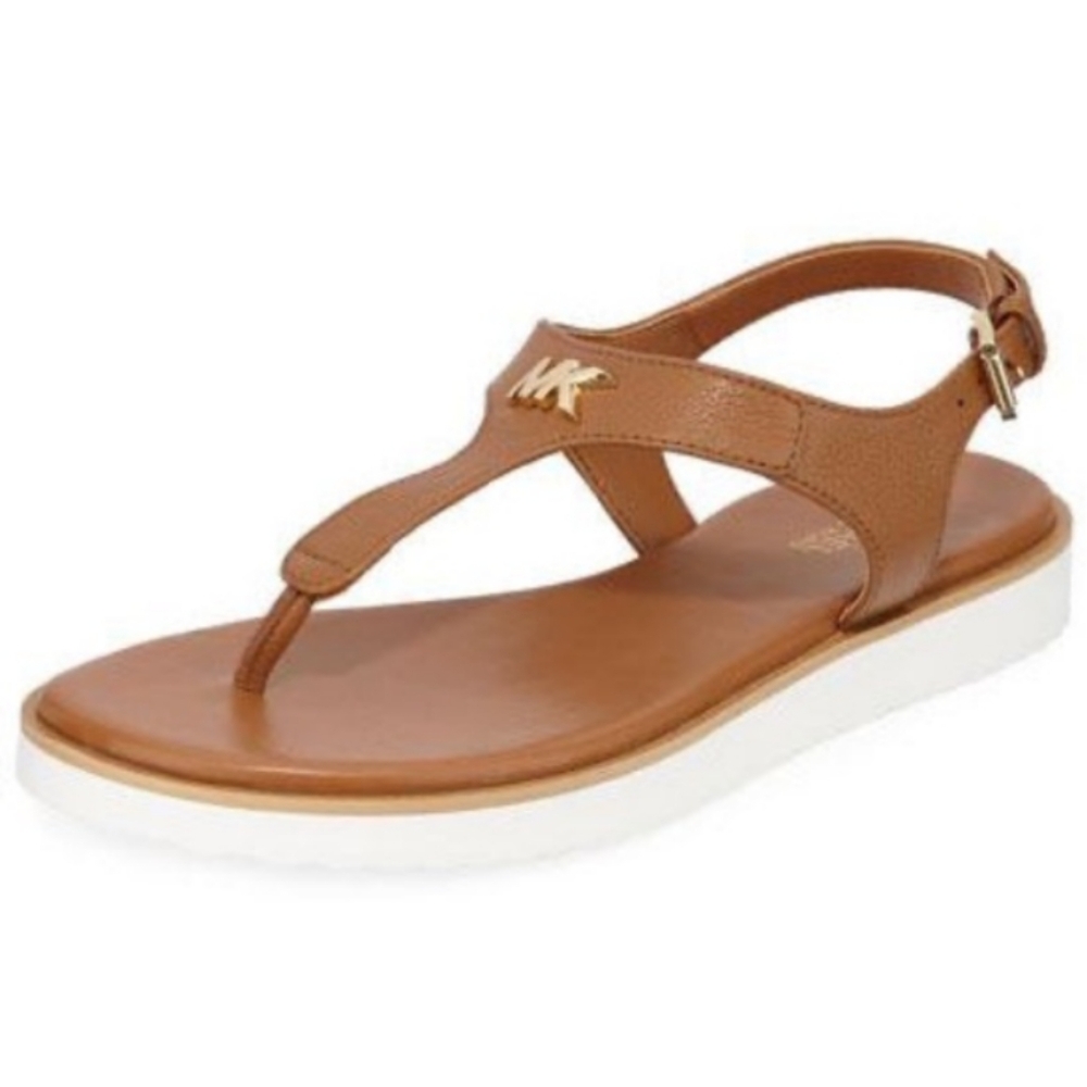 Micheal Kors Tan Sandals with Cream Soles